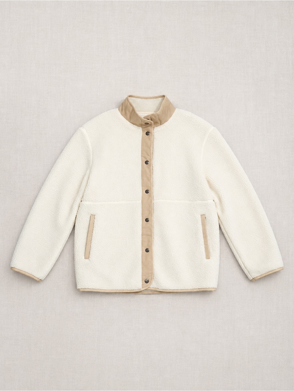 Northern Reflections Cream and Tan Teddy Jacket - Picture 3 of 5